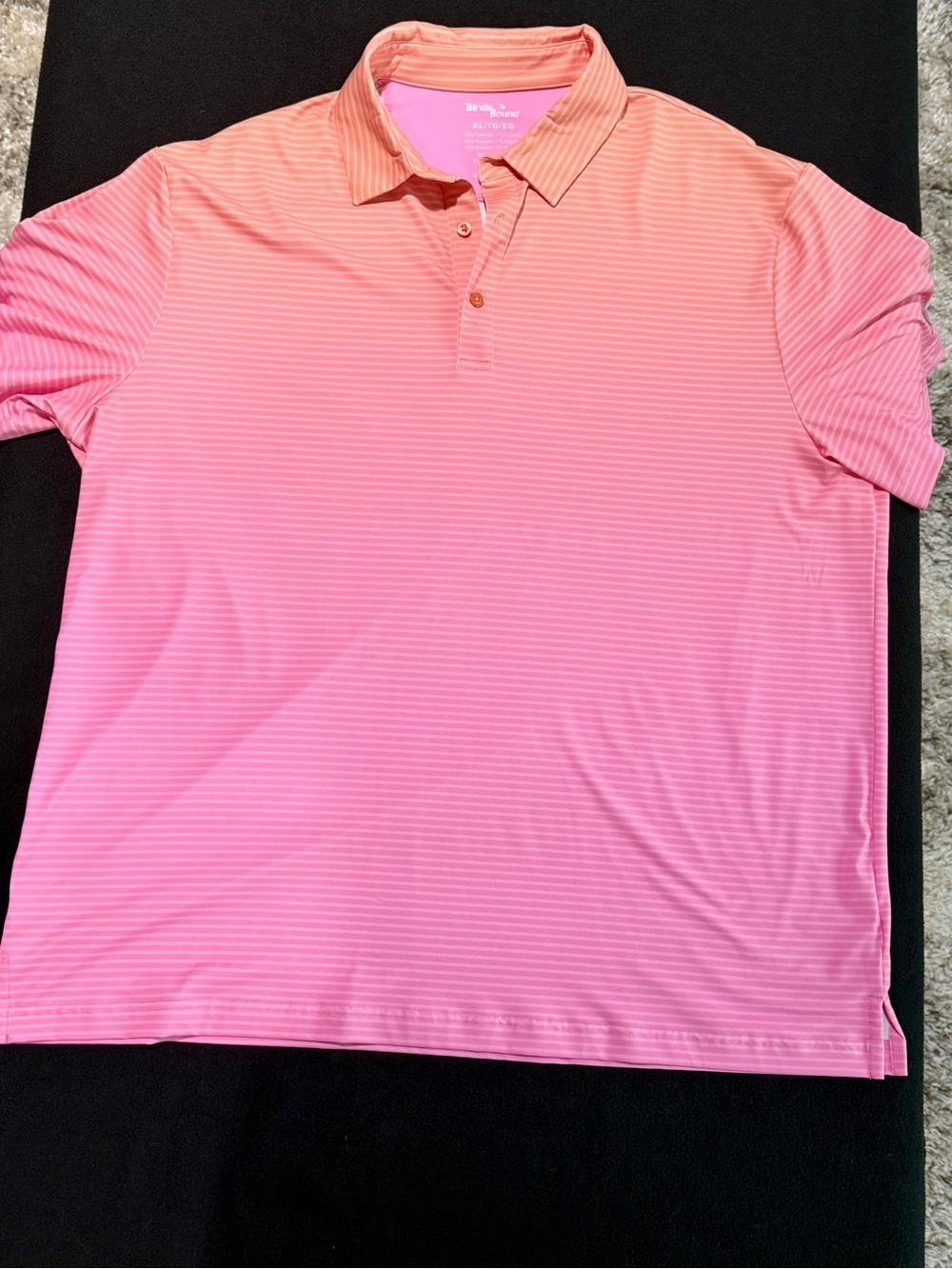 Birdies Orange Stripe Polo